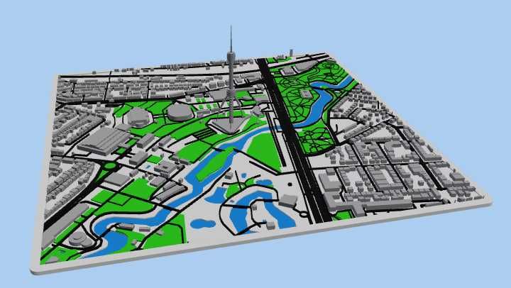 3D карта города / 3D shahar maketi — модель города на заказ