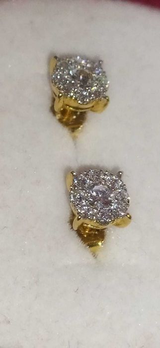 Золотые серьги пусеты