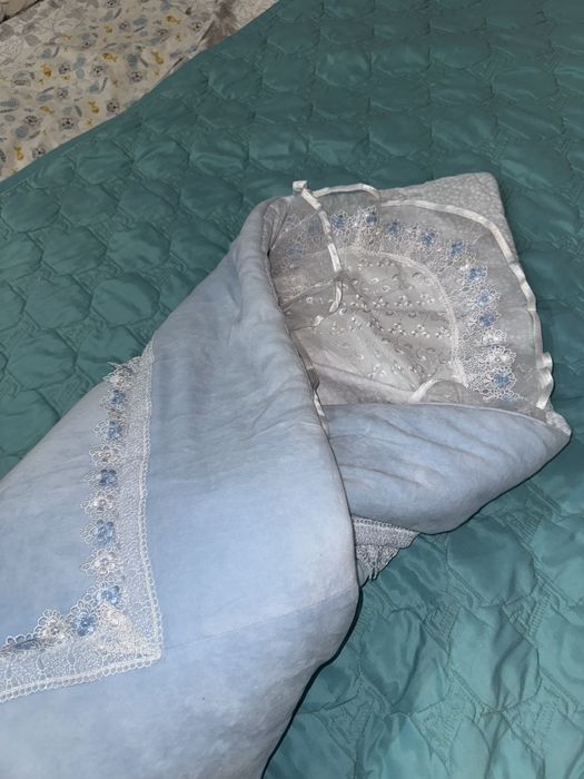 Конверт на выписку, в голубом цвете!