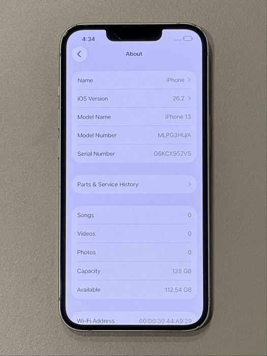 iPhone 13 бял 91% battery