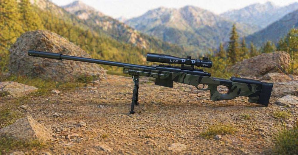 Легендарный AWM Снайперская винтовка с оптическим прицелом игрушечная