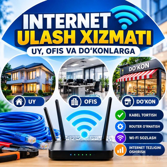 Uy, ofis va do‘konlarga internet ulash