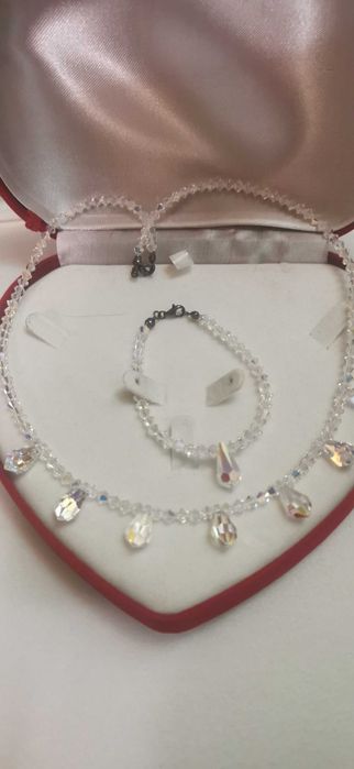 Комплект гривна и колие кристали