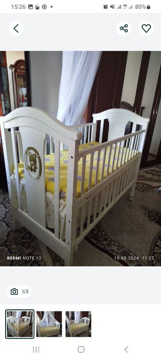 Детский кровать+Бешик . Beshik yengi xali ishlatilmagan .