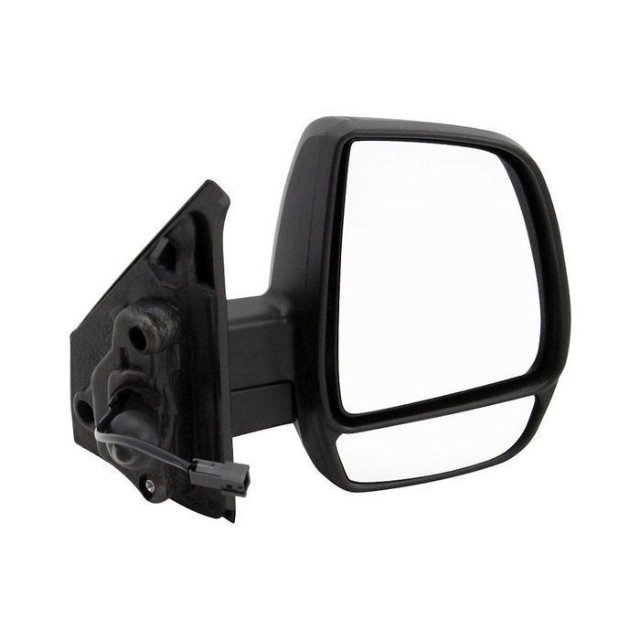 Oglinda exterioara Fiat Doblo (152/263) 01.2010- Cargo partea dreapta View Max crom impartit carcasa neagra reglare manuala prin cablu fara incalzire