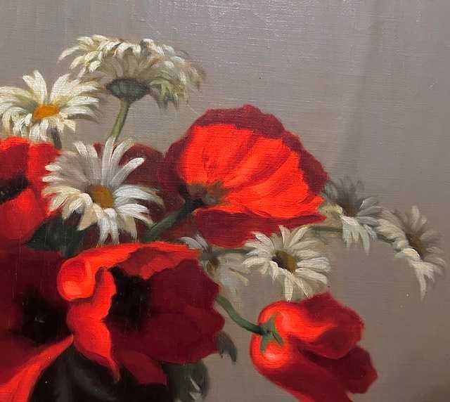 ”MACI” SUPERB! Tablou VECHI, Molnár Z János (1880-1960) ulei/pz 80x60+