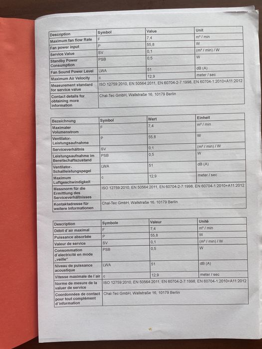 Răcitor de aer nou nefolosit. Tip Karlstein Maxfresh 6 L 444 m3/h