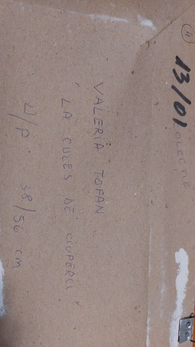 Vand tablou / ulei pe panza / V. TOFAN - La cules de ciuperci (38x56)