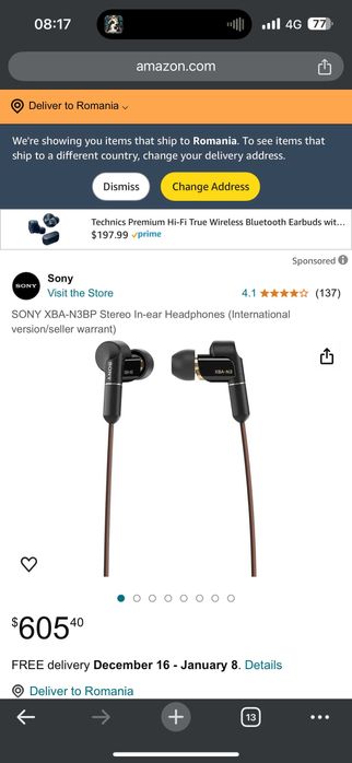 Casti Sony XBA-N3 HiRes Hybrid
