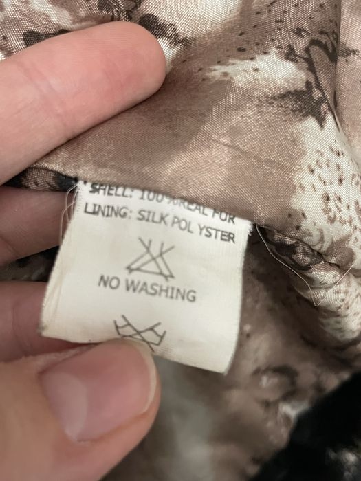 Haina de blana naturala cu guler din vulpe polara argintie