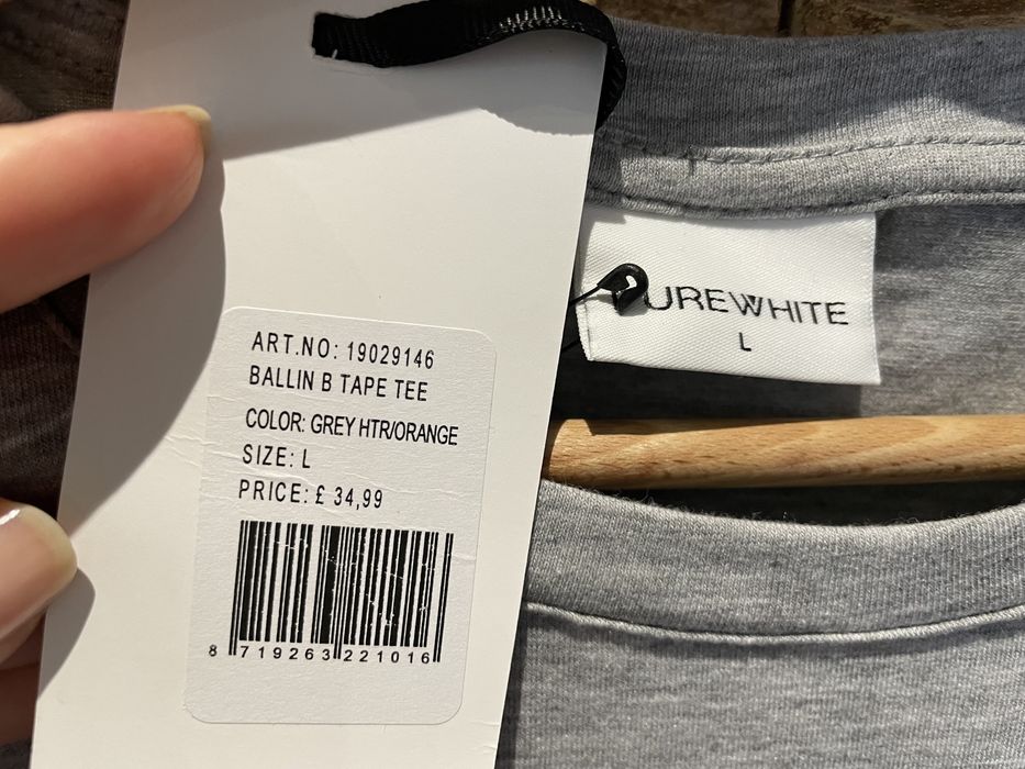 PUREWHITE BALLIN TAPE-Оригинална тениска-L