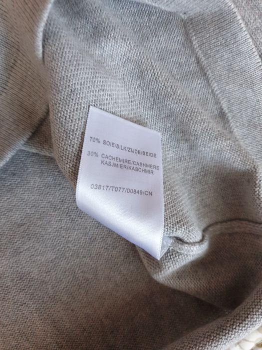 Pulover maleta gri matase naturala casmir