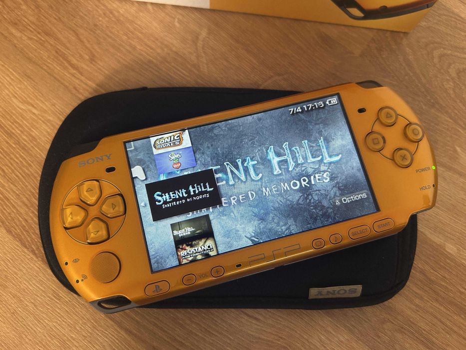 PSP 3000 Bright Yellow în cutie — culoare foarte rară, modată, 64GB