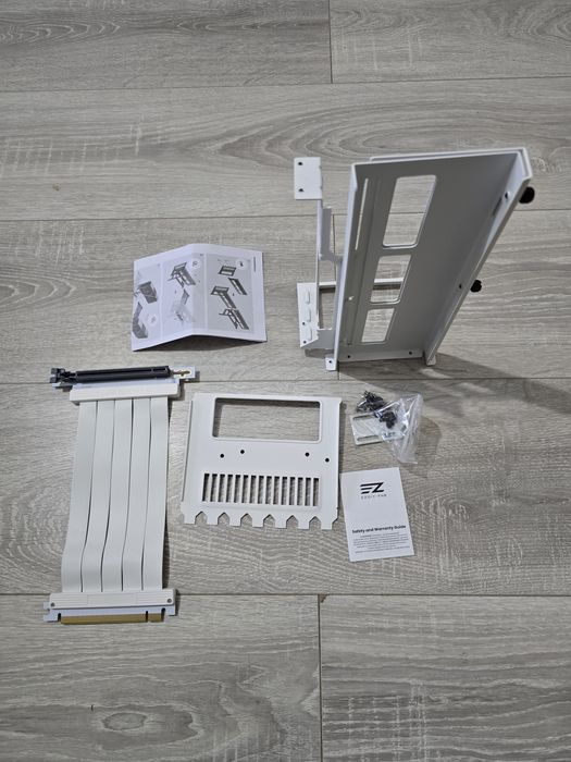 Suport vertical GPU EZDIY-FAB PCIe 4.0 X16 Gen4 – Alb