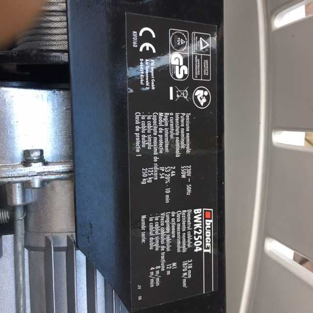 vand macara  electric 220 ridica 250 kg 550 w
