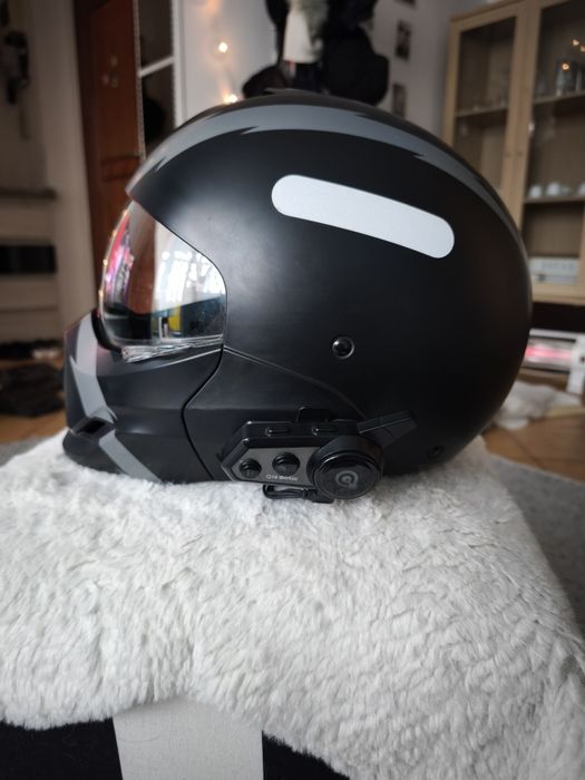 Cască moto modulară Bell broozer arc negru mat/gri XL.