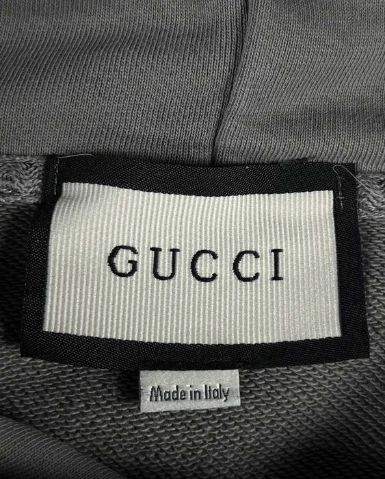 Gucci Made In Italy Reflective Interlocking Hoodie Мъжко Горнище