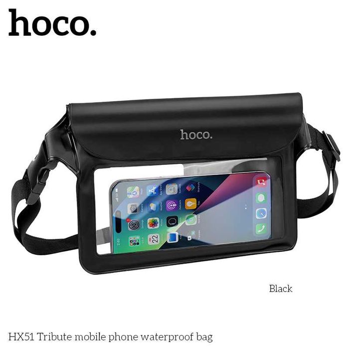 Hoco HX51 Тройная водонепроницаемая поясная сумка чехол для смартфонов