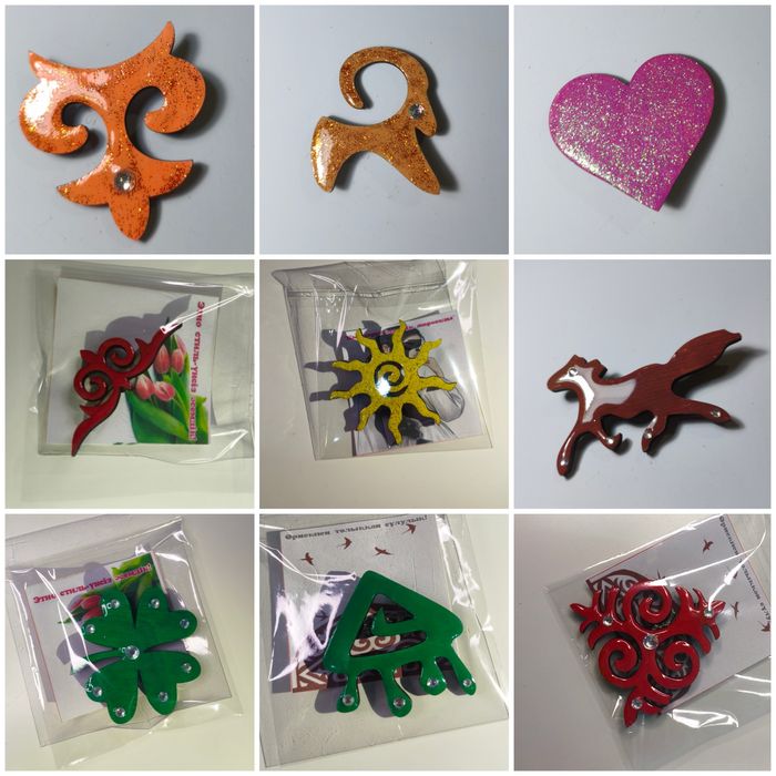 Этно брошка брошь