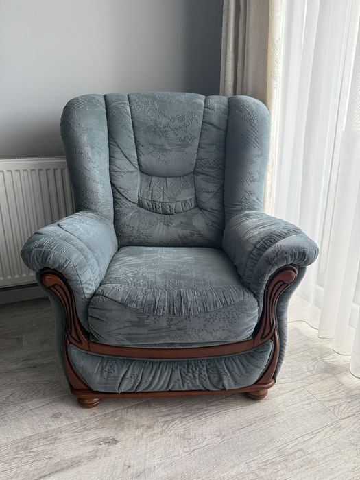 Set canapea lemn masiv - 3 piese