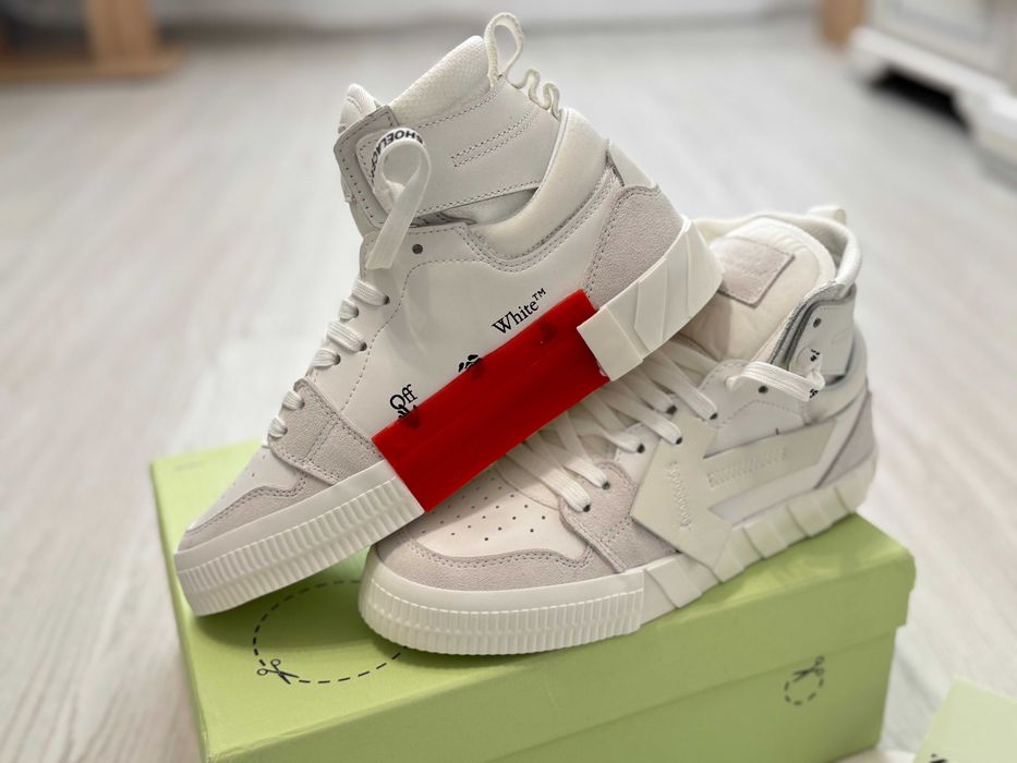 Adidasi OFF WHITE - High White SNEAKERS Premium din Piele Full Box NOI