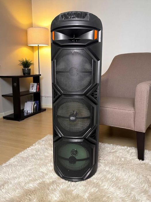 Караоке колонка bluetooth ZQS8302, с беспроводным микрофоном, 80 см