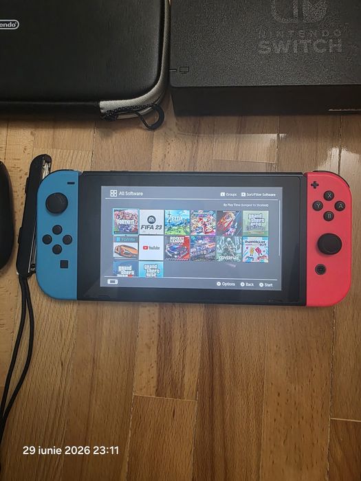 Consola Nintendo Switch +jocuri plătite+card de 256 de GB