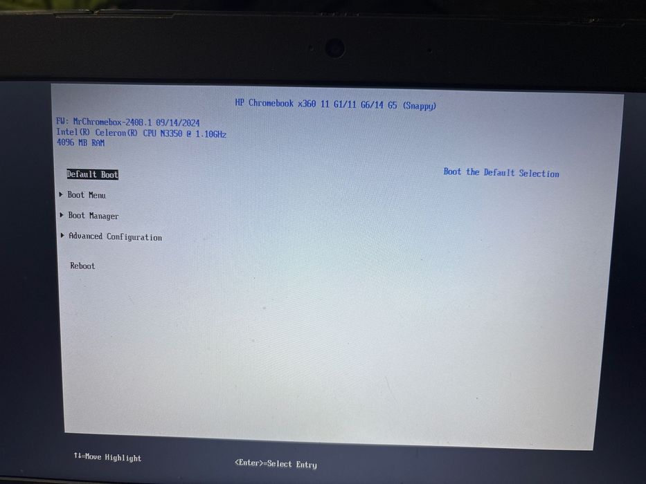 Hp Chromebook x360 11 g1 (bios customizat pt orice sistem de operare)