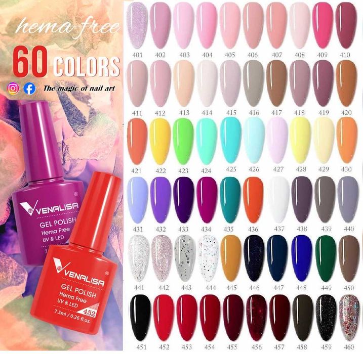 Venalisa VIP3 Нови 60 цвята гел лак серия ВИП 3