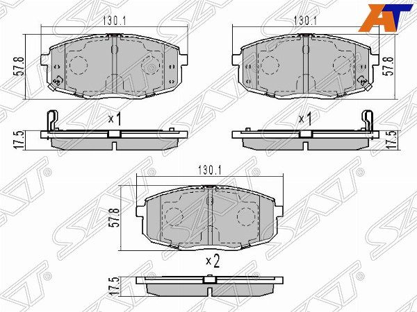 Колодки тормозные Kia CEED 2006