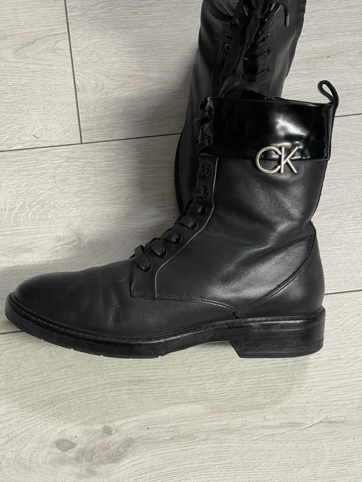 Calvin Klein боти кубинки естествена кожа