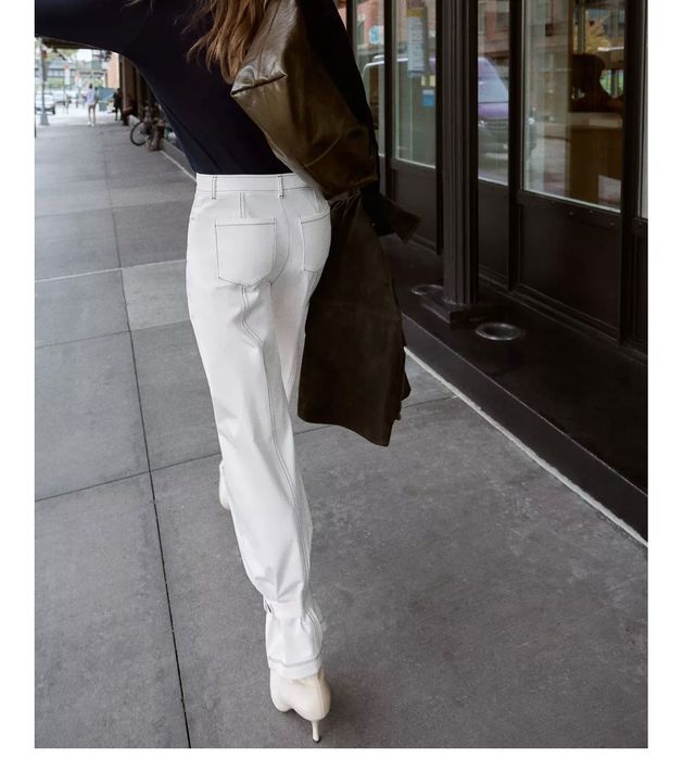 Бял панталон Зара размер М