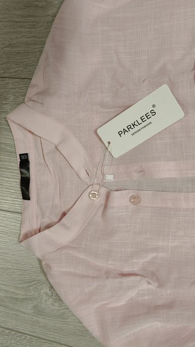 Cămașă Bărbați cu Mâneci Lungi Bumbac In – Roz XXL