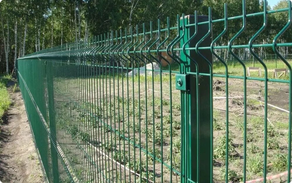 3d забор, 3d ограждения, зелёный забор