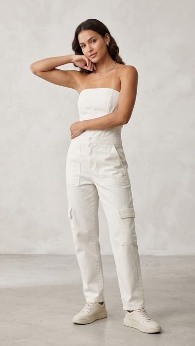 НОВЫЙ белый комбинезон ZARA