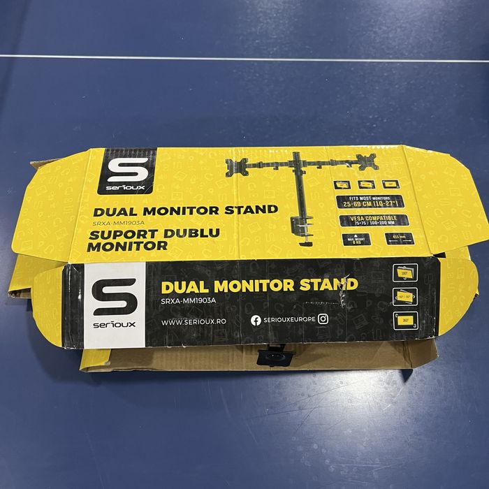 Suport brat dublu 2 monitoare Dual Monitor Stand SRXA-MM1903A