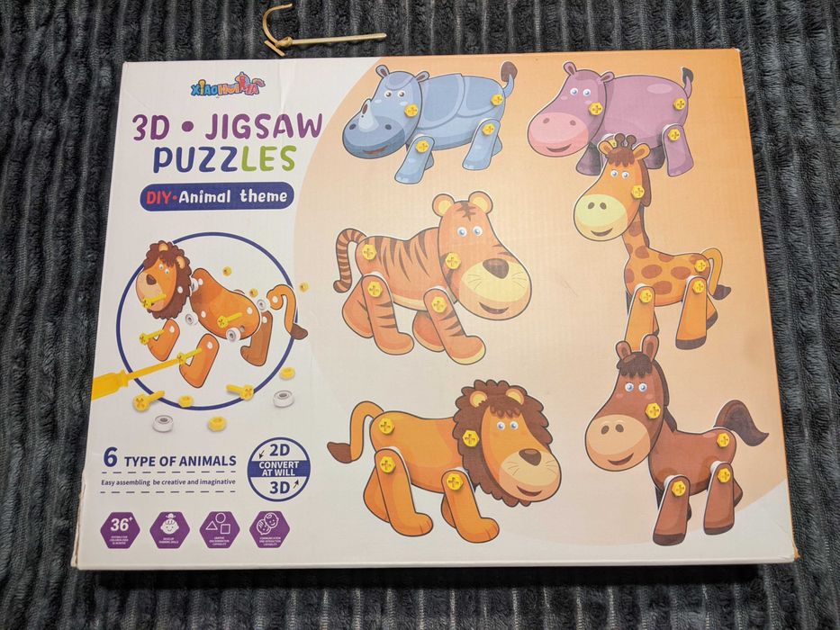 3D Пъзел с отвертка, Животни