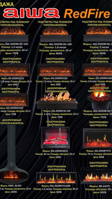 Камин LED, светильник, ночник светодиодный, с эффектом живого огня