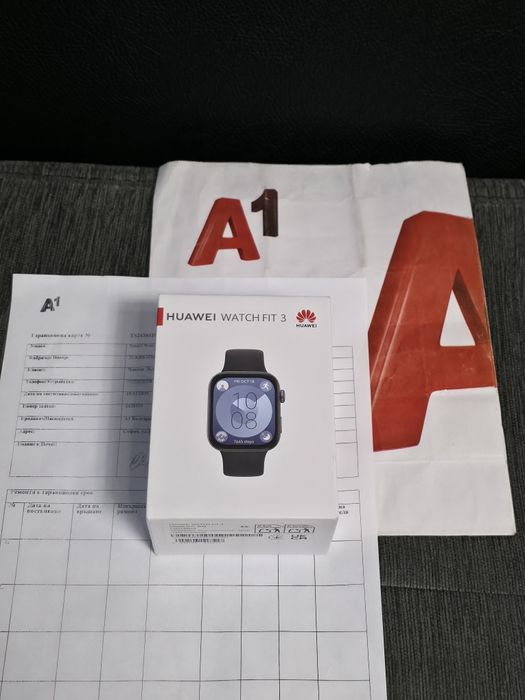 ***ЗАПЕЧАТАН Huawei Watch Fit 3 А1 Гаранция 2027г. Black | Черен