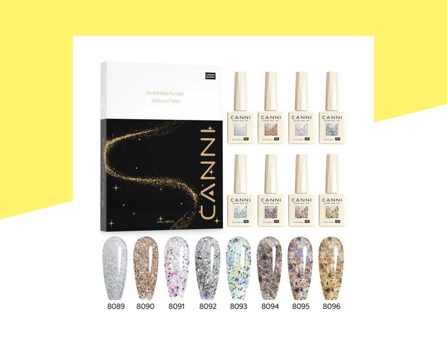 Професионален хипоалергенен гел лак серия „Crystal Flash“ CANNI – 9 мл