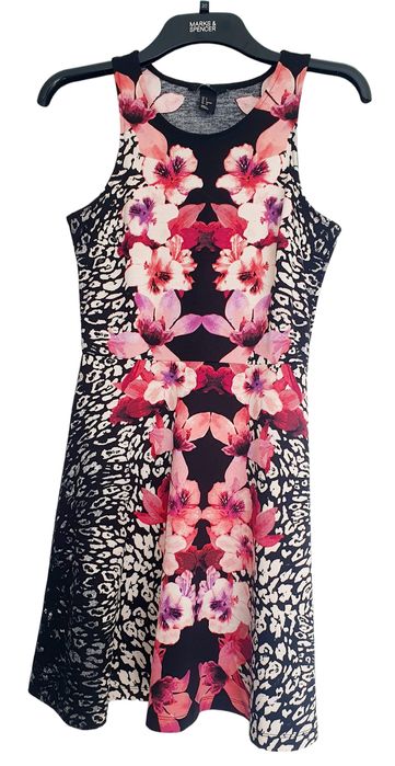 Rochie H&M S, bretele, de vara, cu flori
