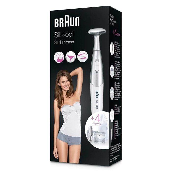 ПРОМО 2г Гаранция Нов Бикини Тример Braun Silk-épil FG1100 3в1
