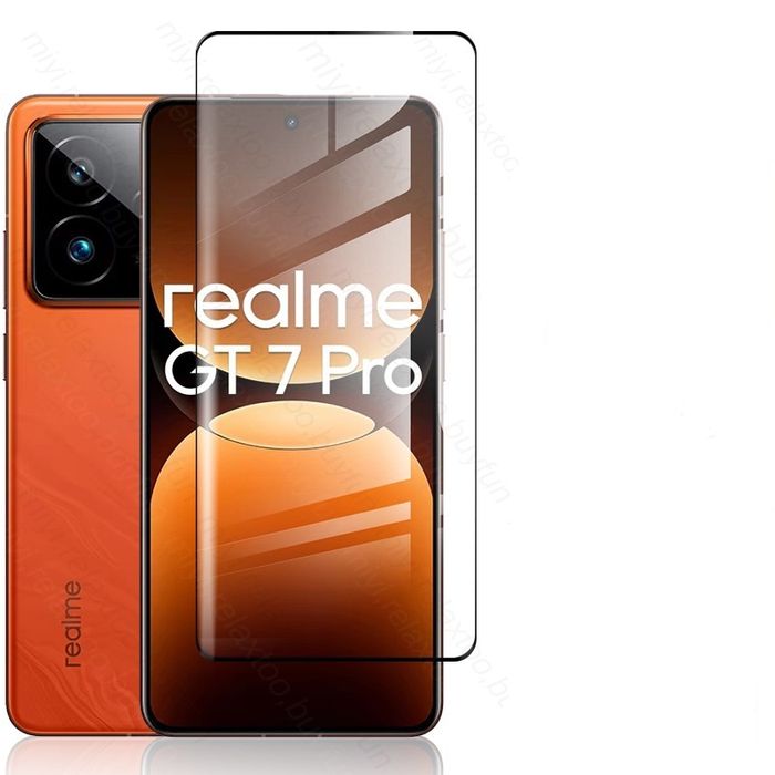 Realme 14 Pro+ 12 Pro Plus GT7 Pro / 3D ЦЯЛО ЛЕПИЛО Стъклен протектор