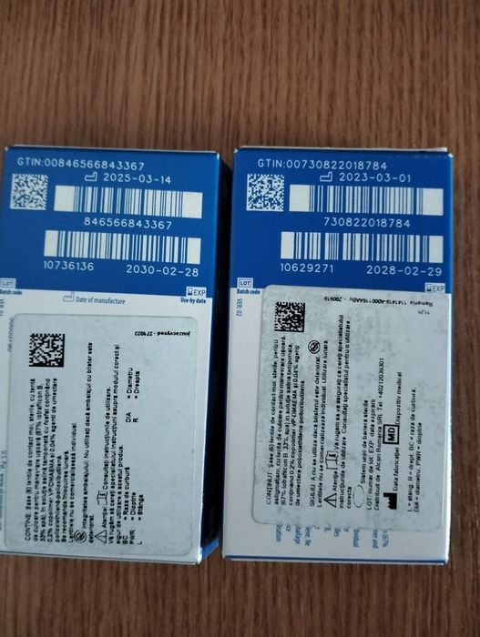 5 seturi OD și OS- Lentile contact noi Alcon.