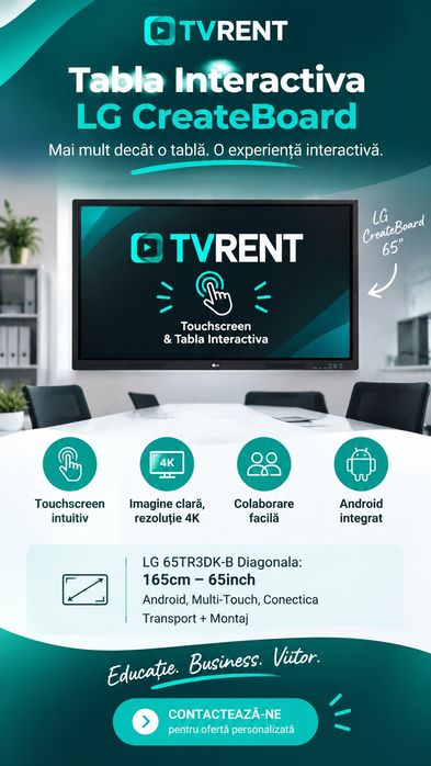Inchiriere Tabla Interactiva LG 65"
