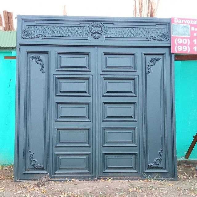 Металлические ворота под ключ | Темир дарвоза | Temir darvoza Naves