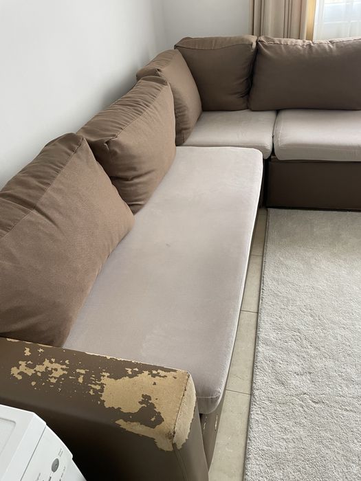 Ъглов разтегателен диван. Холова гарнитура 270 / 230 см.