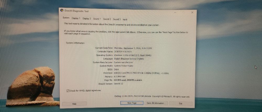 Vand setup PC entry-mid level