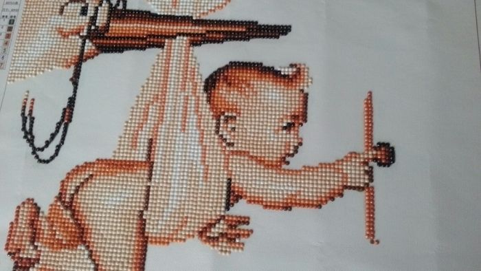 Картина малыш с аистом