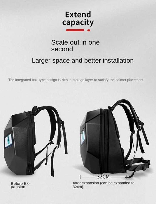 Мото Раница С LCD LED Дисплей, 2 Цвята